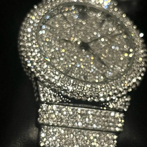 VVS Bustdown Simulated Diamond Stainless Steel Iced Out Watch Luxury HipHop - Picture 7 of 9